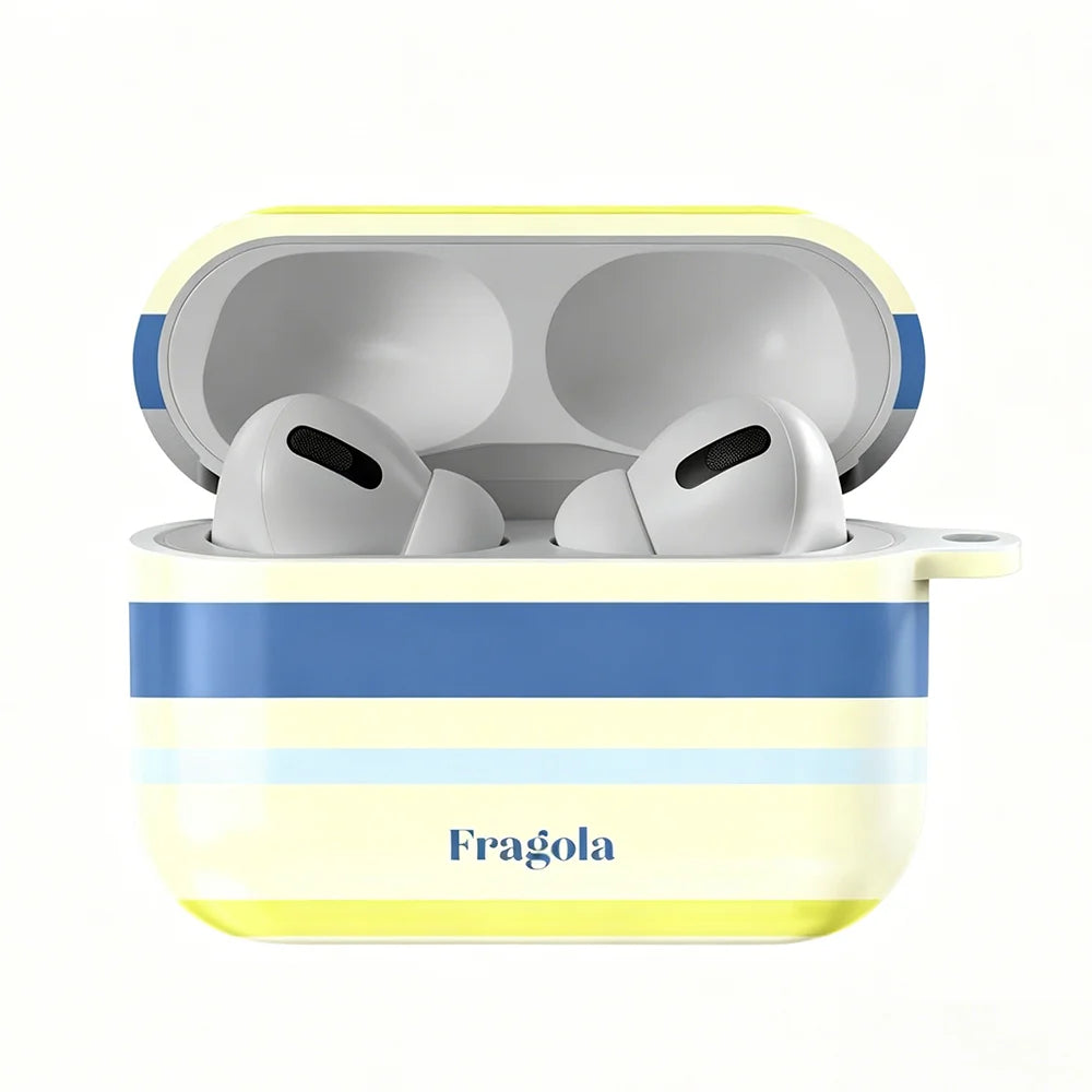 Fragola White Pentagram Shockproof Protective Glossy HD Hard PC Cover Case For AirPods Earphone 1 2 3 Pro Pro2 With Metal Hook