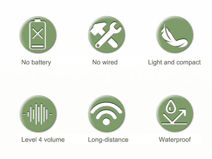 New Long-Range Self Powered Wireless Door Bell No Battery Waterproof 60 Ringtones Kinetic Doorbell EU US UK Plugs Optional