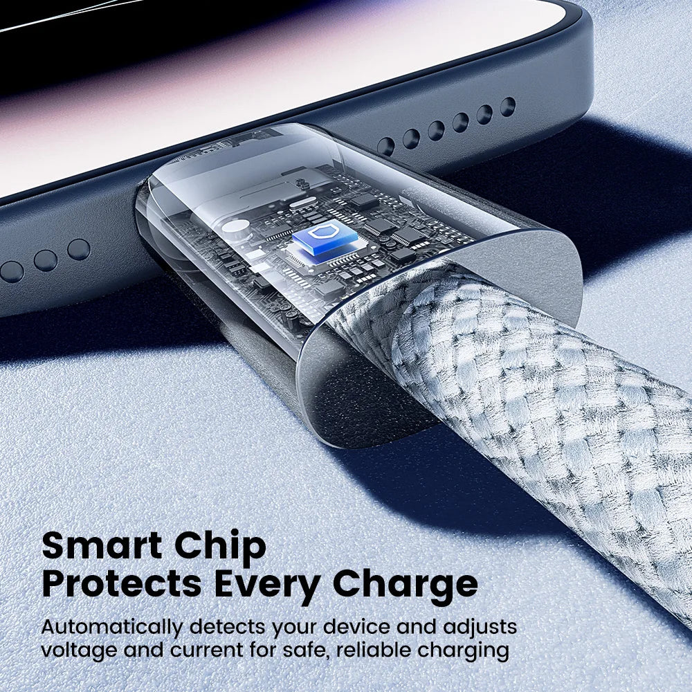 Toocki 27W USB C to Lightning Fast Charging Cable for iPhone 14 13 12 Pro Max Xs 2.4A USB A to iP Zinc Alloy Data Cable for iPad