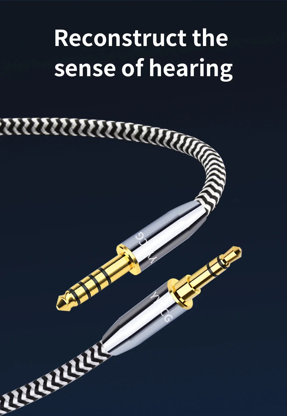 YYTCG 4.4mm Balanced to 3.5mm AUX Audio Cable OFC Male to Male HIFI Interconnect Cord For Audio Player DAC Amplifier Headphone