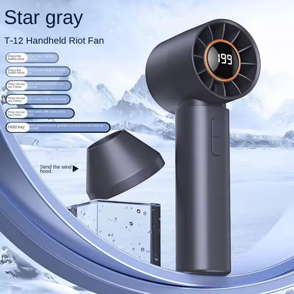 Hot New High Speed Folding Refrigeration Fan, Digital Display Mini Portable USB Charging Fan, High Wind Power Handheld Fan