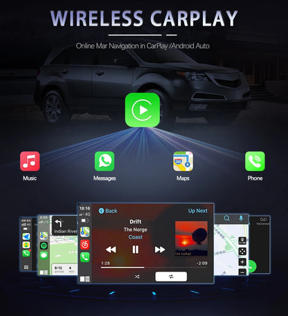Car Wireless Android Auto Apple CarPlay Tv Box For Acura RDX TLX ILX RLX MDX YD3 Radios Smart System Upgraded OEM Screen Camera