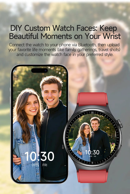 2026 New AI-Diagnosis Care Smartwatch ECG+PPG Accurate Uric Acid Blood Pressure Body Fat Five Organ Fitness Waterproof Smartwatc