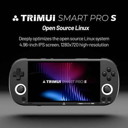 Trimui Smart Pro S TG5050 Handheld Game Console - Best for PSP Game, Octa-core 2.0GHz 4.96" IPS Display RGB LED 5000mAh Battery