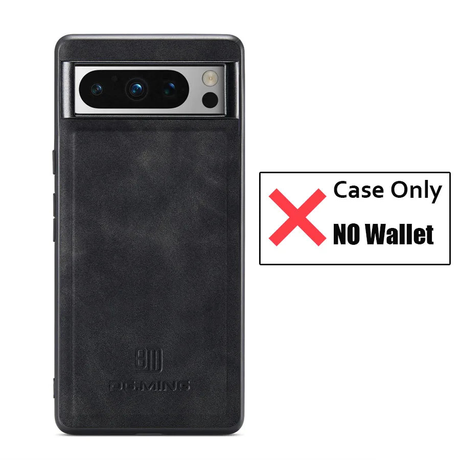 Luxury Magnetic Leather Wallet Case for Google Pixel 8 Pro 7 7A 6 6A Fold Pixel8 Pixel7 Kickstand Money Credit Card Holder Cover