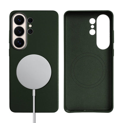 For Magsafe Premium Leather Case for Samsung Galaxy S26 Ultra S26Ultra S26Plus S25 Plus S25Ultra Phone Case Cover Magnetic Coque
