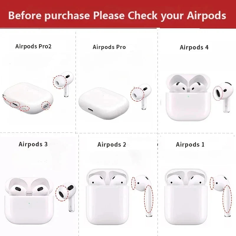 TPU Leather Case For AirPods 4 3 2 1 Earphones Protective Cases For Apple Air Pods Pro 1st 2nd Gen Cover Headset Shell With Hook