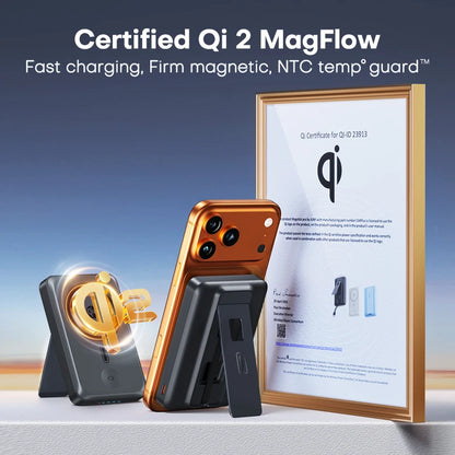 QOOVI Qi2 35W Magnetic Power Bank 10000mah Portable Charger For MagSafe 15W Wireless Fast Charging For iPhone 17 16 15 iWatch