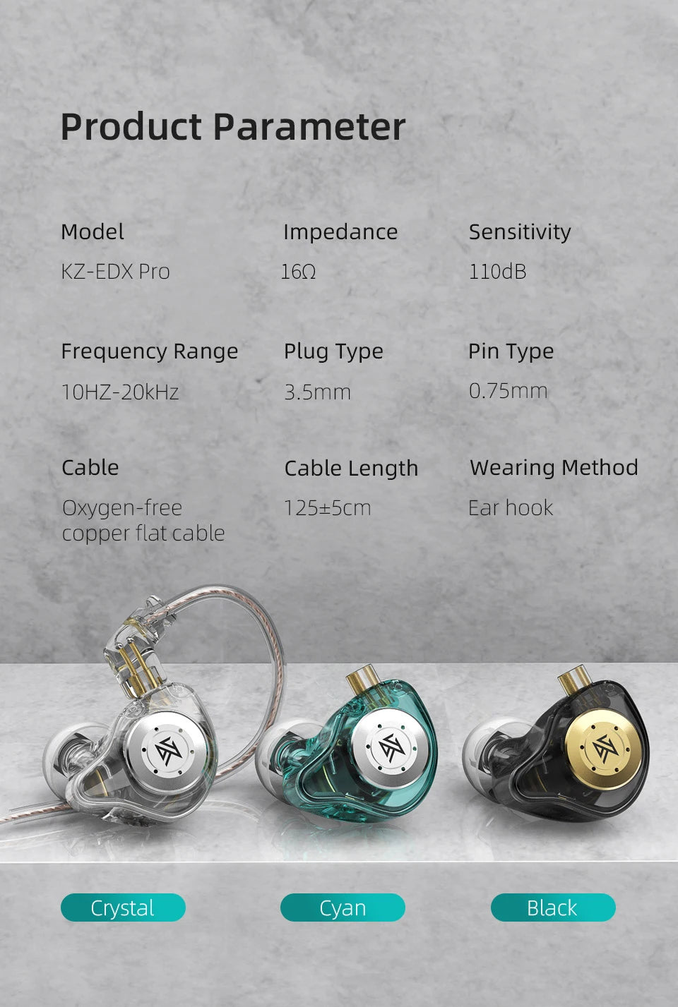 KZ EDX PRO Dynamic Earphones HIFI Bass Earbuds In Ear Monitor Earphones Sport Noise Cancelling Headset KZ EDXPRO MT1 CSN ZST SKS
