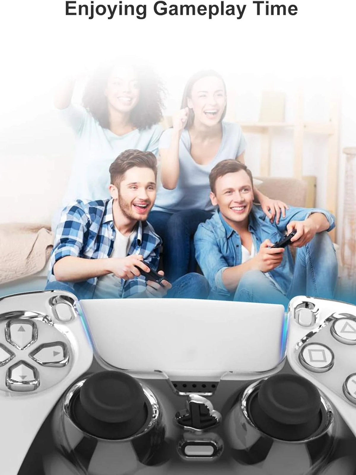5Th Generation Game Controller Ultra-Thin Transparent Hard Shell Protective Case Shockproof and Scratch-Resistant Game Controller Protective Case
