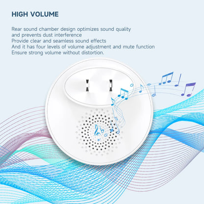 Outdoor Waterproof Circular Self Generating Wireless Doorbell Compatible With Ac 110v-240v Us/Eu Plug Ultra Long Distance Caller