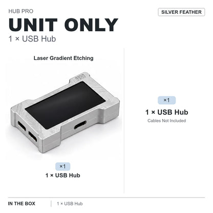 HMLAB ZNEO Gaming USB Hub - 2-to-3 Port, 8K Hz, Independent Power, With Screen, Trendy for Gaming Ambience Desk Setup