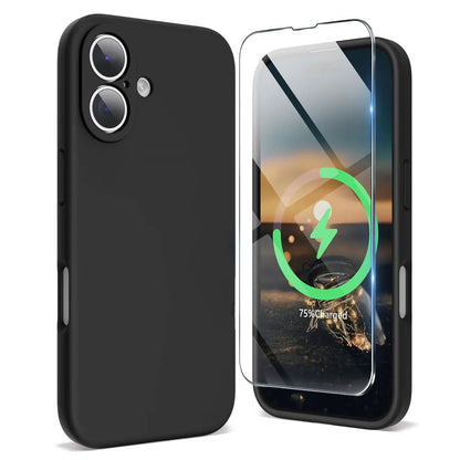 Clear Case for iPhone 16 15 14 13 12 11 Pro Max Mini X XR Xs Shockproof Soft TPU Bumper Back Case With Tempered Glass Slim Cover