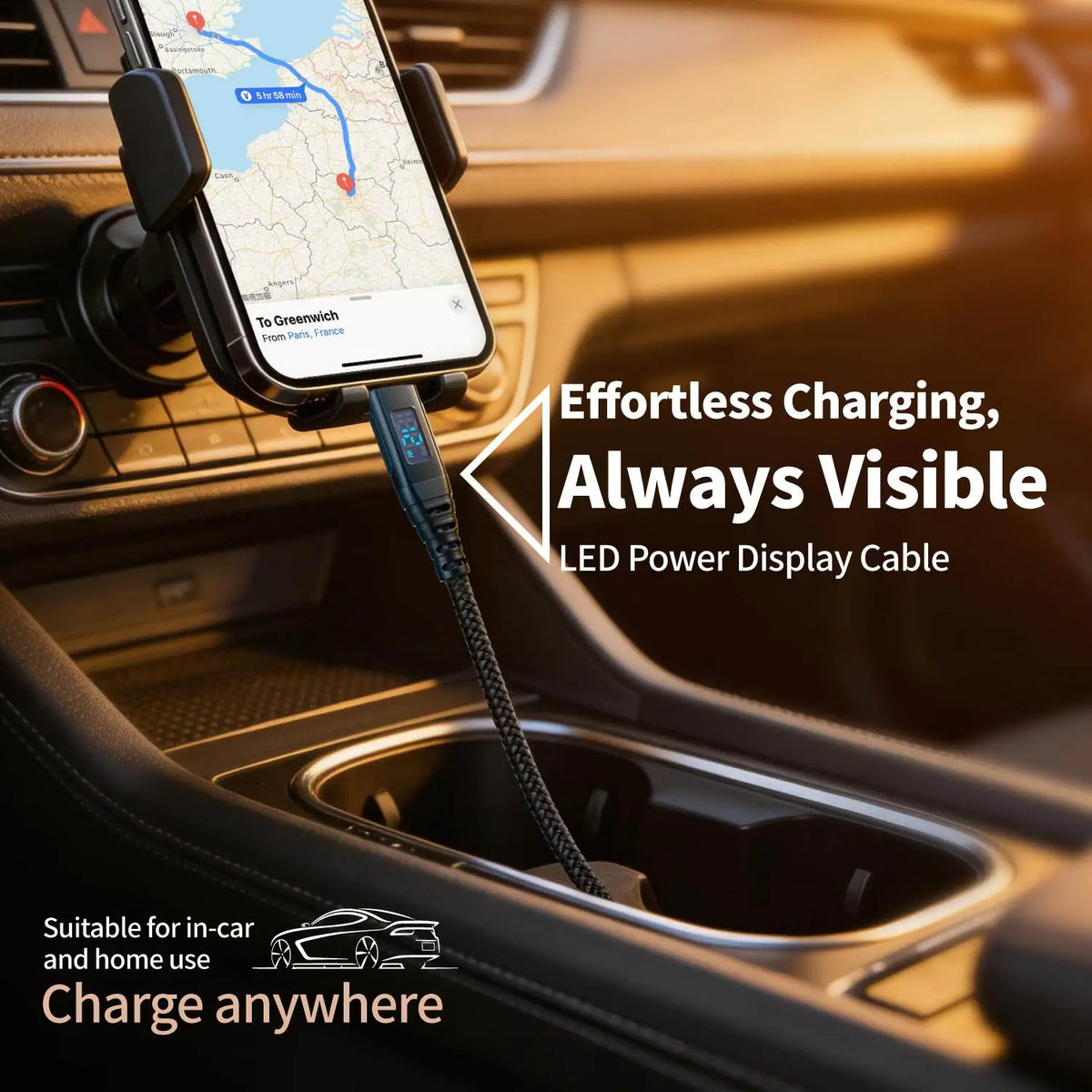 MFi Certified USB to Lightning Fast Charging Cable  6ft Nylon Braided, for iPhone 14/13/12 Series and Lightning Devices