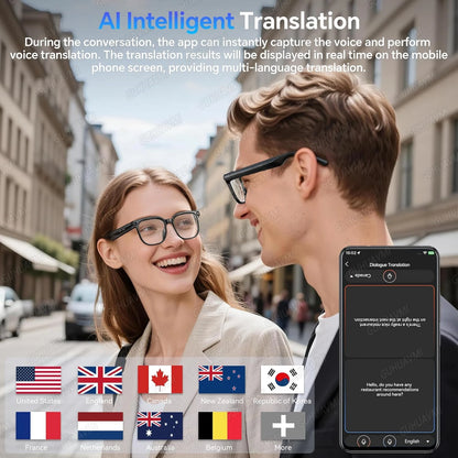 2026 New Smart AI Glasses 8MP Pixel 4k HD Camera Anti-shake Video Record ChatGP WIFI Translation Call Waterproof Sunglasses Men
