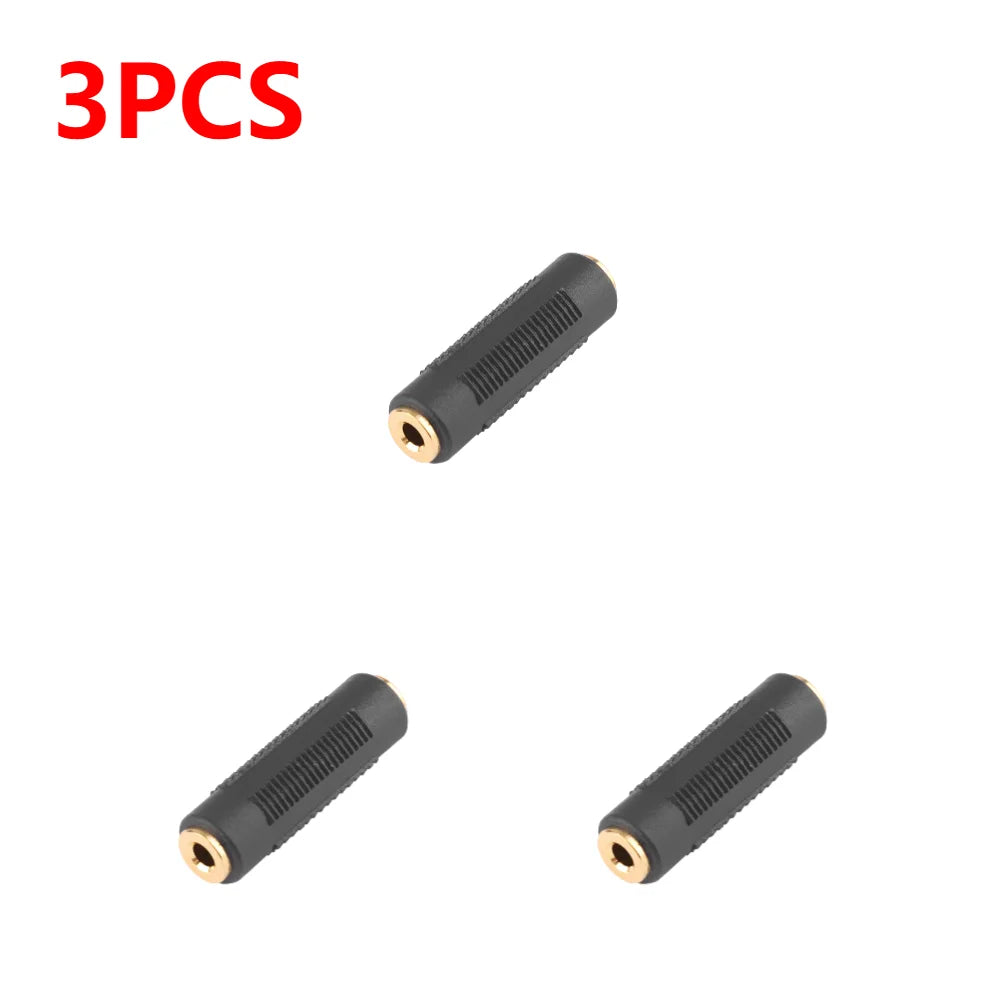 3.5 Mm Female To 3.5mm Female Jack Stereo Connector Coupler Adapter Audio Extension Cable for MP3 DVD Headphone Car