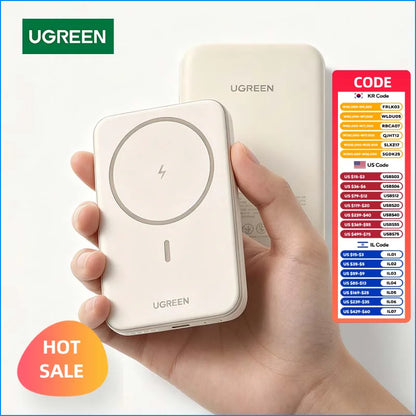 UGREEN Power Bank 10000mAh Magnetic Slim Portable Charger External Battery Pack for iPhone Samsung
