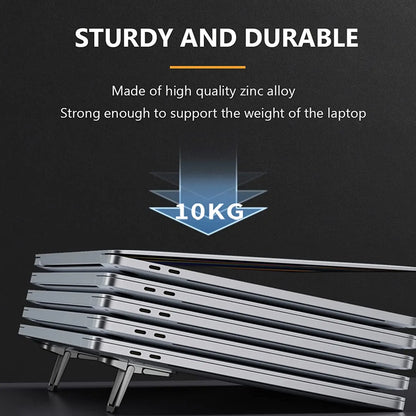 Adjustable Folding Laptop Stand Mini Legs Ultra-thin Portable Support Cooling Holder Invisible Bracket For Macbook Lenovo Laptop