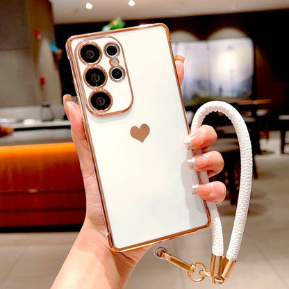 Soft TPU Chain Lanyard Case For Samsung Galaxy S26 S25 S24 S23 S22 S21 Ultra Plus FE A57 A37 A17 A56 A16 A36 A55 A15 5G 4G Cover