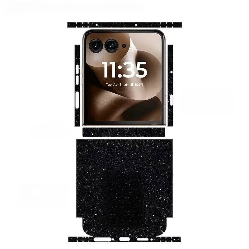 Colorful Anti-Scratch Phone Skin For Motorola Razr 40 50 Ultra Back + Hinge Decal Matte Film For Moto Razr 40 50 Decal Sticker