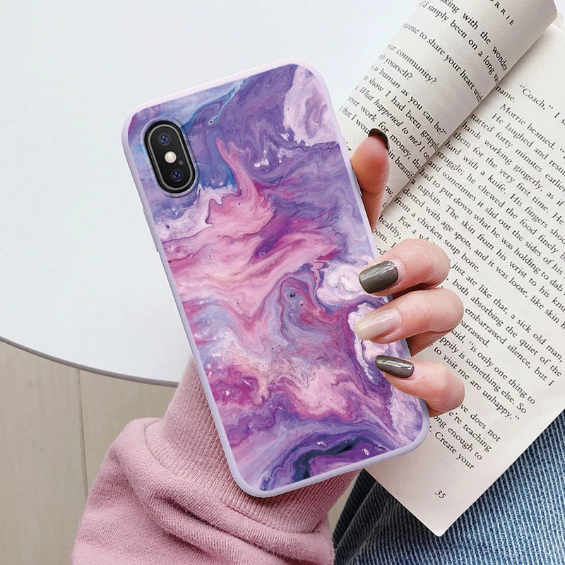 Fashion Marble Cover For iphone X XS MAX Soft Protective Cases Silicone Coque Bumper Fundas For iphone X XSMA iphoneX Shell Bags
