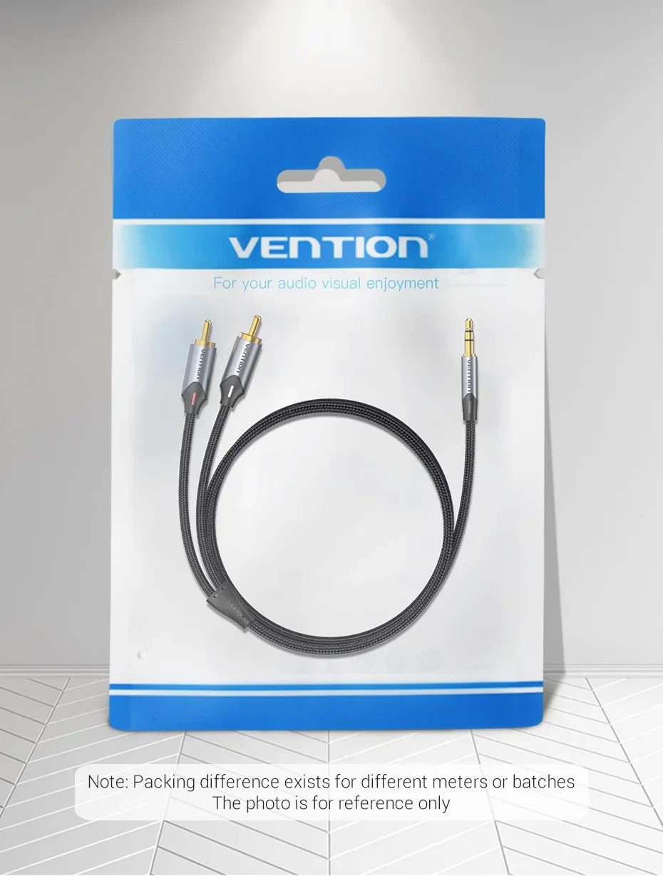 Vention RCA Cable 3.5mm to 2RCA Splitter Jack Audio Cable for Smartphone Amplifier Home Theater 3.5 AUX RCA TV Box Adaptador