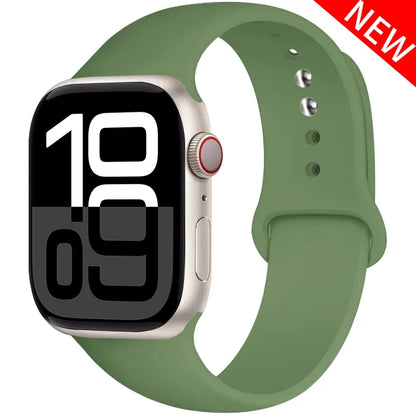 Silicone Band For Apple Watch straps 45mm 44mm 40mm 41mm 42mm-46mm sport bracelet iwatch series 8 7 6 5 SE 9 10 11 Ultra 2 49mm