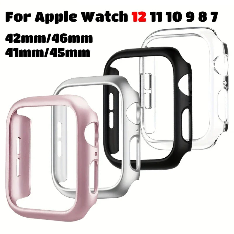 Hard Pc Bumper Case For Apple Watch case 41mm 45mm 46mm 44mm Cover No Screen Protector  Accessories iWatch Series 12 11 10 8 9