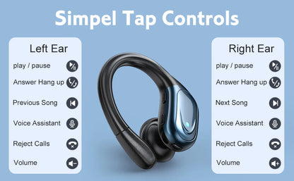 BX17 Bluetooth Earphones Tws Ear Hook Bluetooth 6.0 Running Sports Stereo Buttons Control With Microphone Wireless Headphones