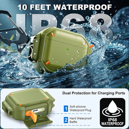2026 for AirPod 5  Waterproof Case with Lock Sturdy Rugged Case Shockproof Headphone Case for AirPods Pro 3/4/5 Earbuds Cases