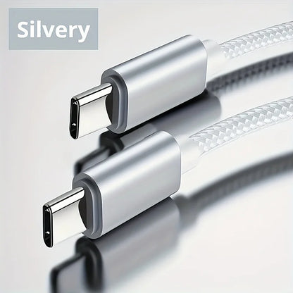 60W Quick Charger Type C To Type C 1M 2M 3M Cables PD Fast Charger Data Cable
