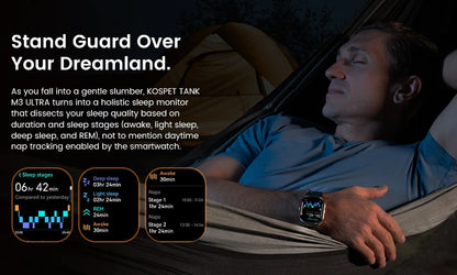 KOSPET TANK M3 Ultra GPS Smart Watch for Men Stainless Steel 5ATM Waterproof Bluetooth Call  24/7 Health Monitor for Android iOS