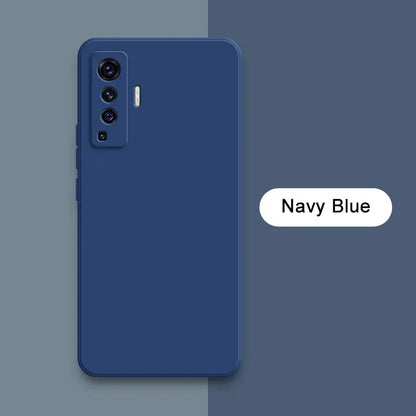 Luxury Square Liquid Silicone Case for VIVO X50 Pro Plus Lite X51 5G Camera Protective 360 Shockproof Phone Cover X50Pro X50Lite