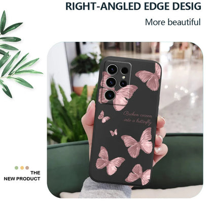 Little Butterfly Phone Case For Samsung Galaxy S24 S23 S22 S21 S20 S10 S10E S9 Ultra Plus FE Note 20 Ultra 10 9 Plus Cover
