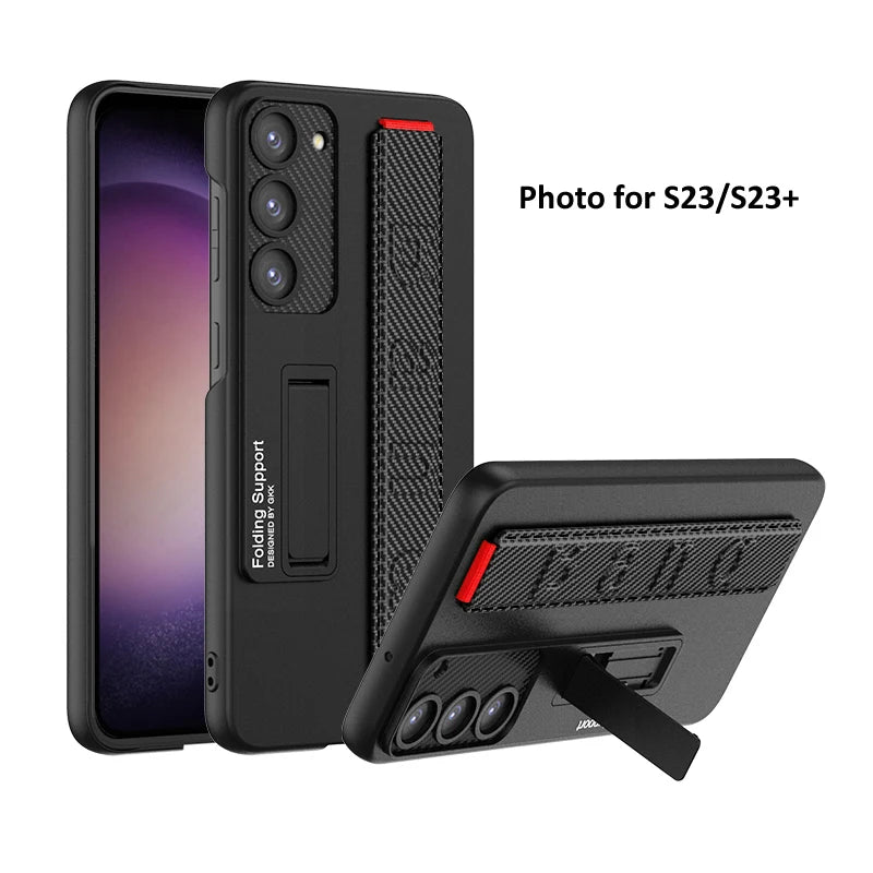 Finger Hand Grip Band Belt Strap Case For Samsung Galaxy S22 S23 S24 S25 Ultra Plus Elastic Band Shell