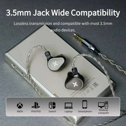 DUNU Titan X Earphones Dual Magnetic Dynamic Driver Metal Alloy Housing 3.5mm/TypeC Mic Earbuds For HiFi Earphone Audiophile