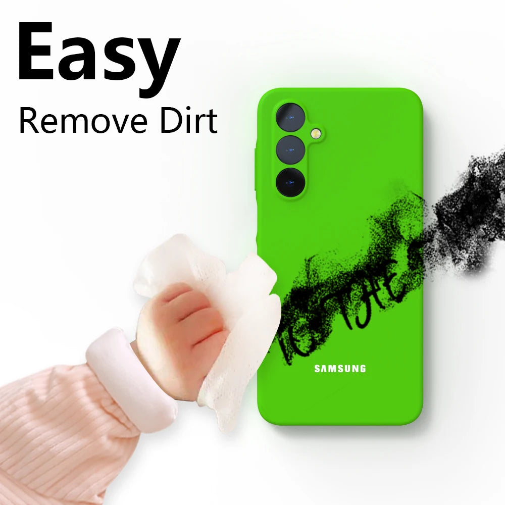 Original Liquid Silicone Case for Samsung Galaxy A17 A16 A15 S26 S25 S24 Ultra Plus FE Shockproof Back Cover Phone Accessories