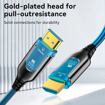 8K Armored HDMI Fiber Optic Cable 48Gbps 8K 60Hz 120Hz Ultra High Speed Armor HDMI 2.1 Cable Dynamic HDR EARC HDCP for HD TV Box