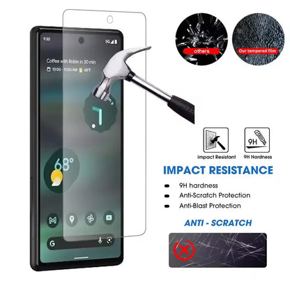 3PCS Tempered Glass for Google Pixel 9 8 Pro 9A 8A 7 7A 6 6A 9H Protective Transparent Screen Protector Film Glass