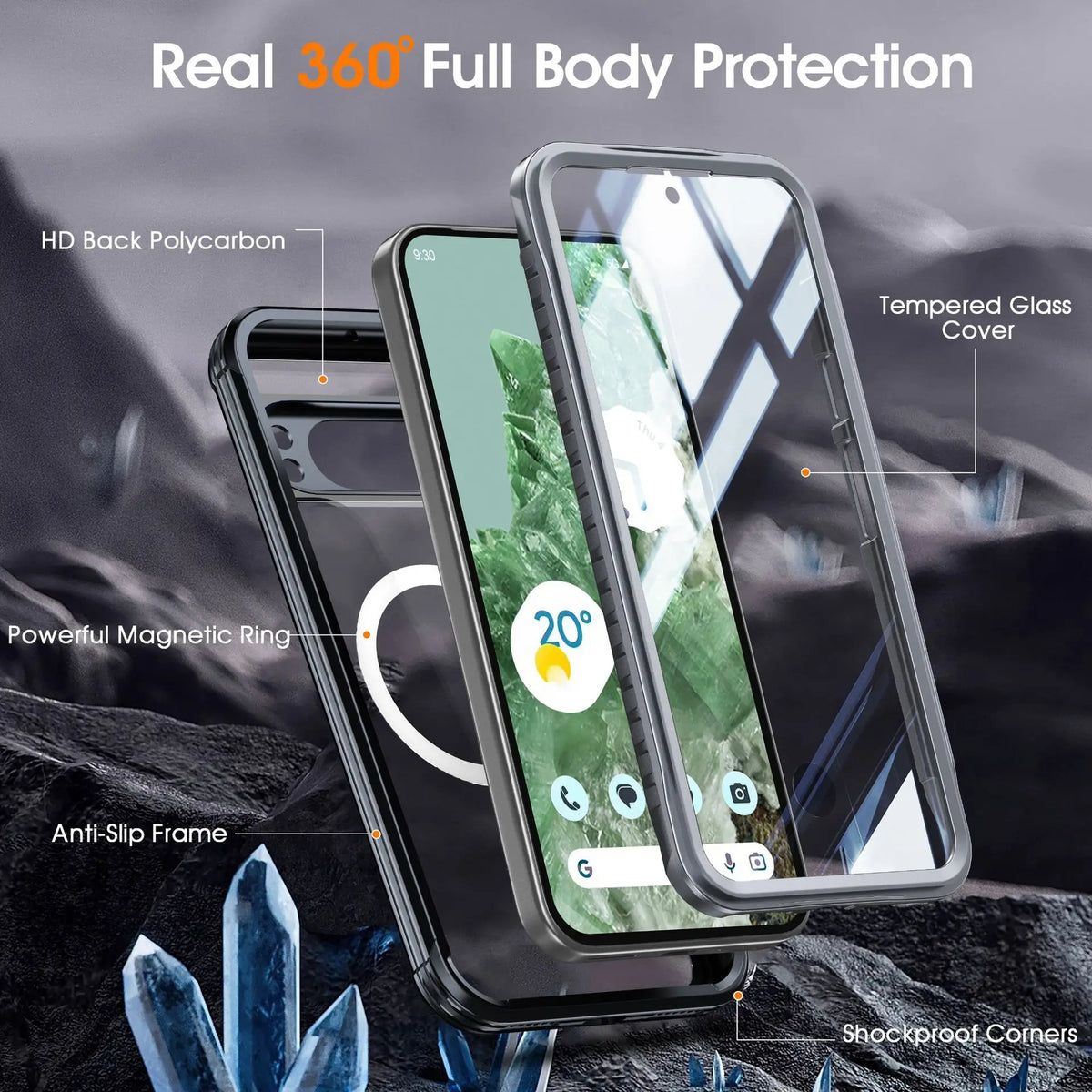 Suitable for Google Pixel 10A/8/9 Pro XL Phone Case Three Proof Sealing Anti Drop Dustproof Phone Case All Inclusive