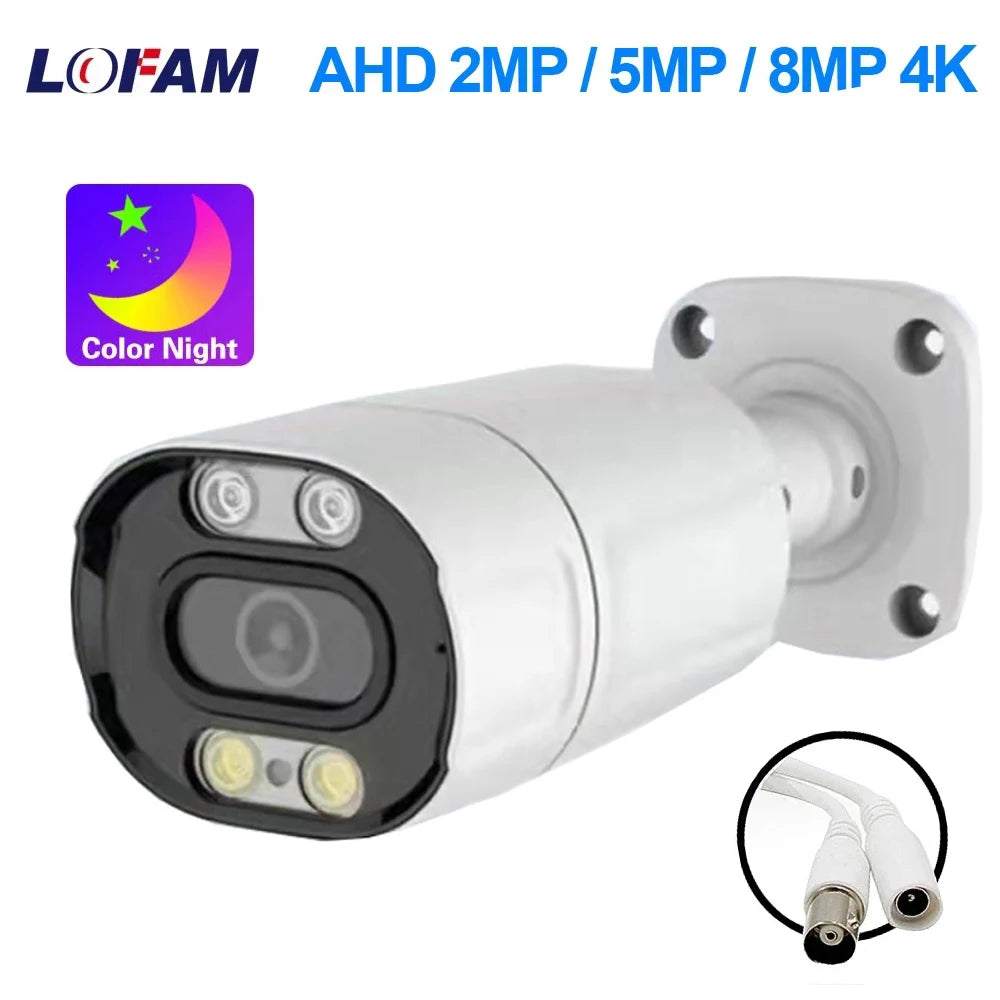 AHD Camera 5MP 2MP 8MP CCTV Video Surveillance Home Security Indoor Outdoor Metal Bullet Color Night Vision AHD Camera 4K 1080P