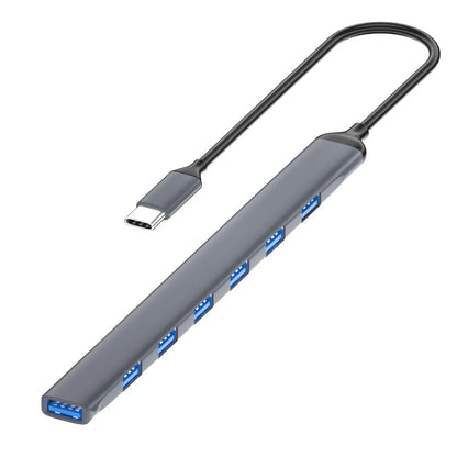 USB HUB Dock 3.0 7 Port USB 2.0 3.0 Hub Multi Splitter Adapter OTG Type C HUB For Lenovo HUAWEI Xiaomi Macbook Aluminum Alloy