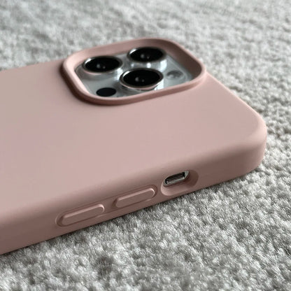 Official Candy Color Silicone Case for iPhone 17 18Pro Max 18 Pro 15 16 14 13 12 13mini Camera Lens Protective Bumper Back Cover