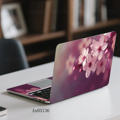 Nature and Floral Themed Laptop Stickers Self Adhesive Waterproof Anti Scratch Notebook Cover for MacBook Protective Skins