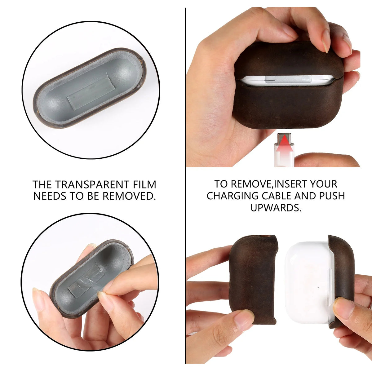 Vintage Crazy Horse Leather Case For Airpods Pro 2 Cases Airpods5 4 3 Wireless Bluetooth Headphone Earphone Box Protective Cover