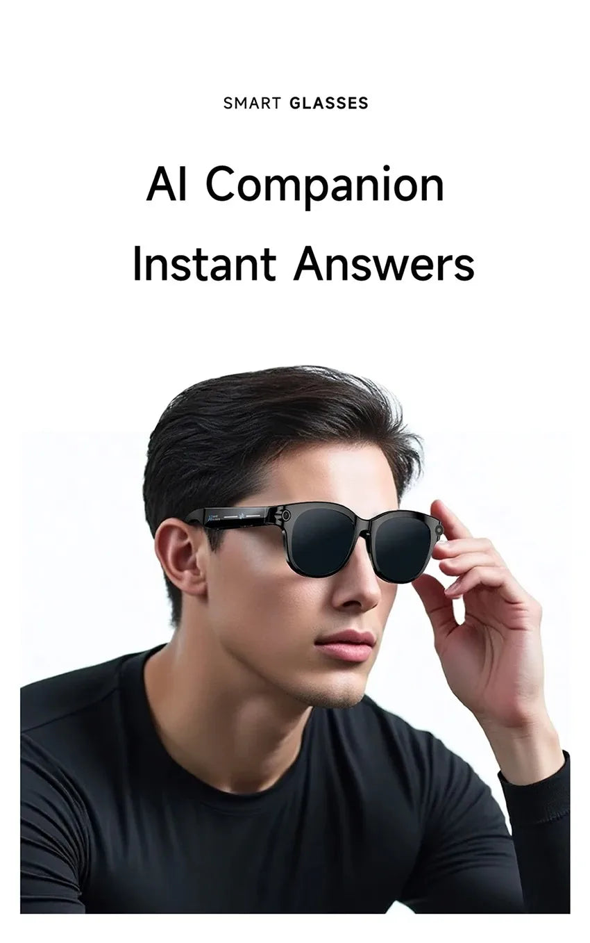 2026 AI Smart Glasses 8K Remote Control Touch Photo Camera Recording Voice Assistant Translator Wireless Bluetooth Sunglasses