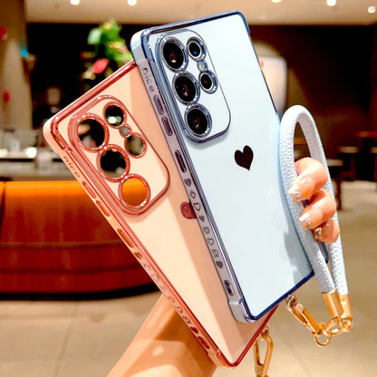 Soft TPU Chain Lanyard Case For Samsung Galaxy S26 S25 S24 S23 S22 S21 Ultra Plus FE A57 A37 A17 A56 A16 A36 A55 A15 5G 4G Cover