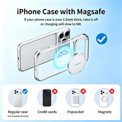 Qi2.2 Magnetic Charger 25W Magnetic Induction Fast Charging For Macsafe IPhone18 17 16 15 14 12ProMax‌ 5W Airpods Xiaomi Samsung