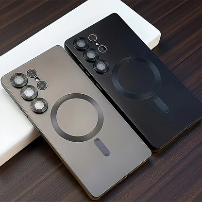 S26 S25 Ultra Case Luxury Magnetic Phone Case For Samsung Galaxy S26 S25 S24 S23 Ultra Plus S26Ultra Cases Soft TPU Matte Cover