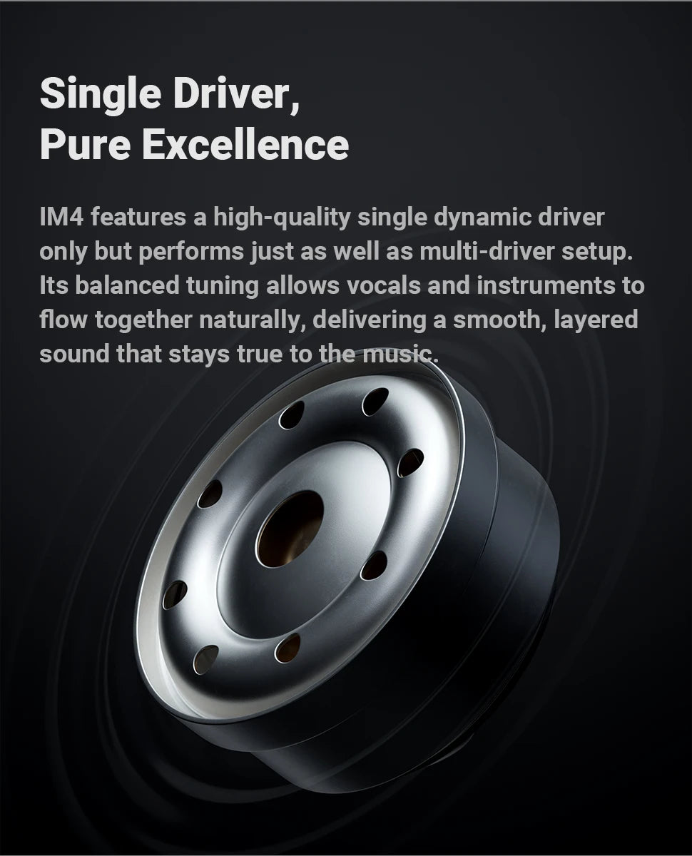 Fosi Audio IM4 Hifi Wired Earphones Open-Back Dynamic Drivers IEM Headphones For Music Monitoring Gaming Earbuds